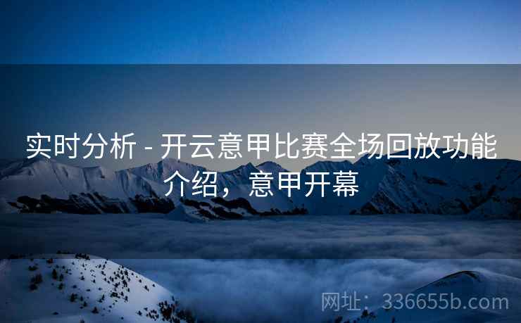 实时分析 - 开云意甲比赛全场回放功能介绍,意甲开幕