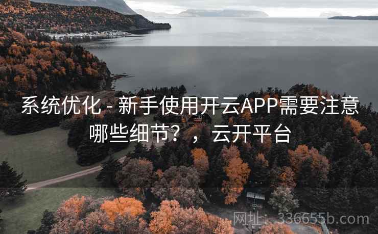 系统优化 - 新手使用开云APP需要注意哪些细节？，云开平台