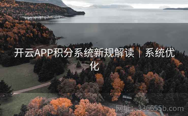 开云APP积分系统新规解读｜系统优化